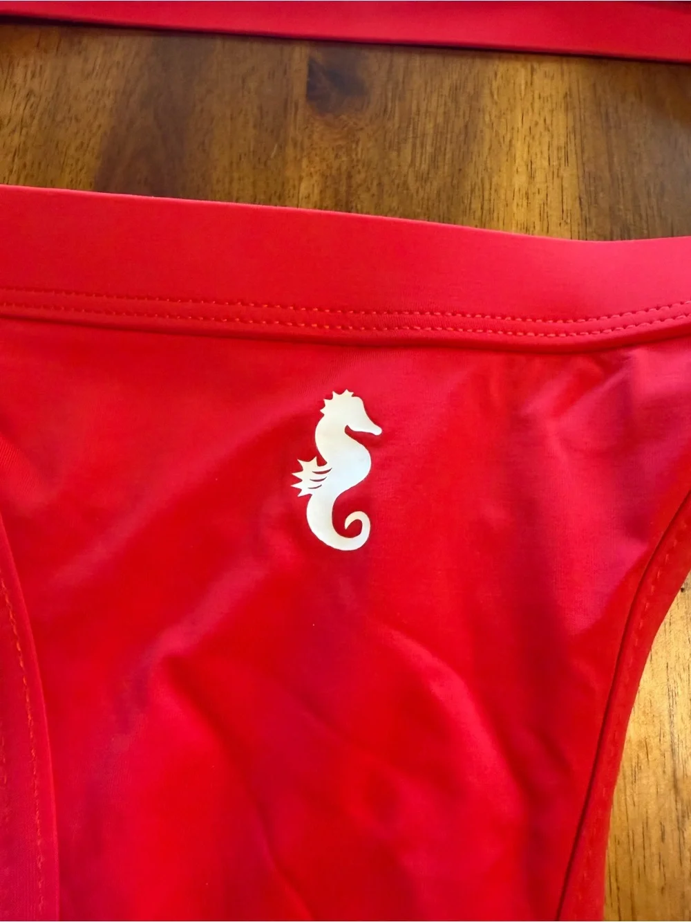 NWOT Sunny Co Clothing Red Mesh Bikini Set Bralette Top & Cheeky Bottom